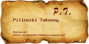 Pilinszki Taksony névjegykártya